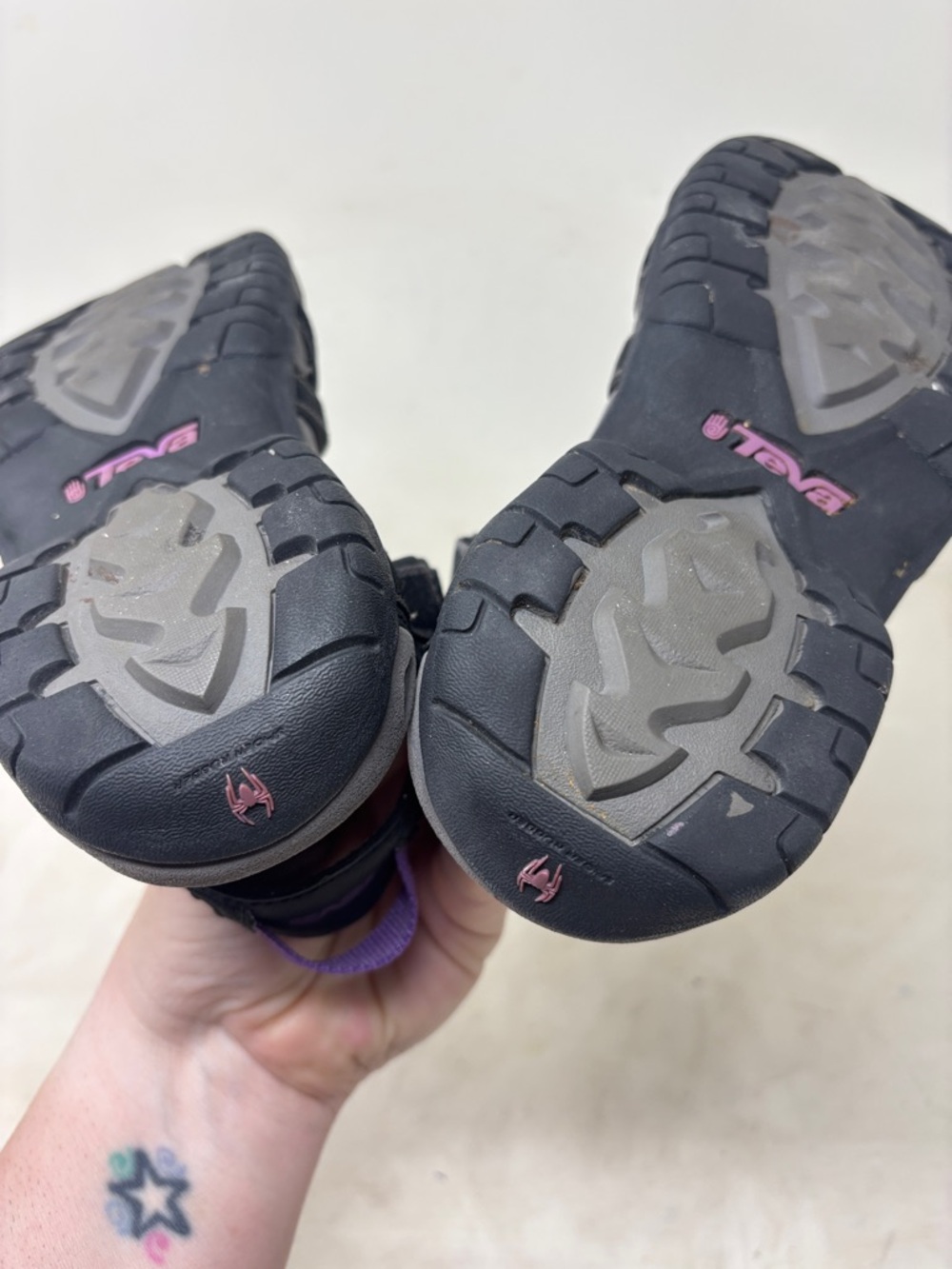 Teva Women’s Black Sandals with Purple Accents - Picture 10 of 10